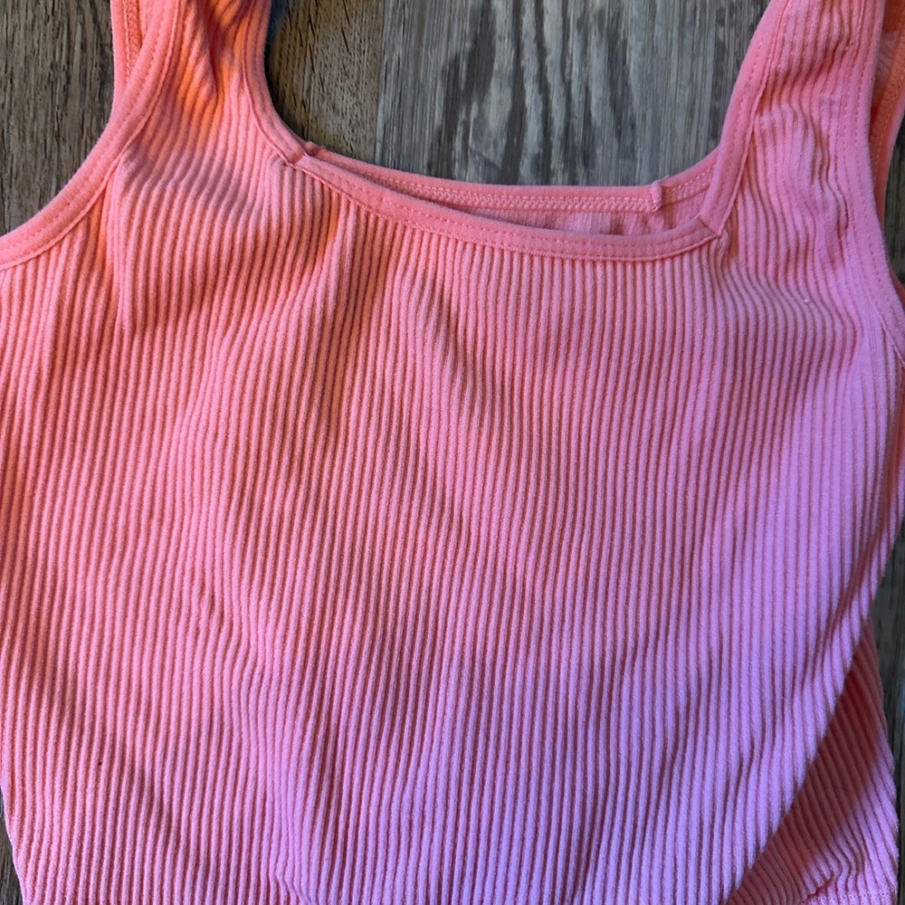 Small Rue21 Pink Ribbed Tank Top - Picture 2 of 3